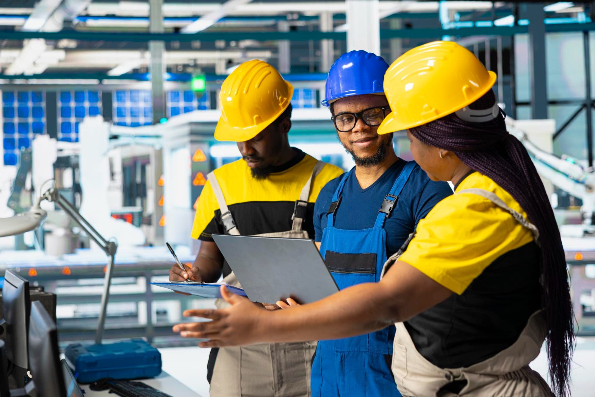 Industrial professionals at work
