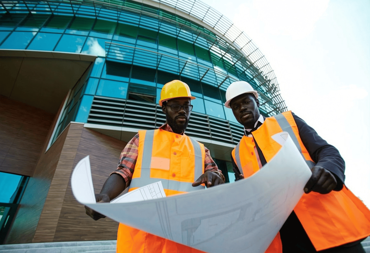African industrial professional working at an industrial facility